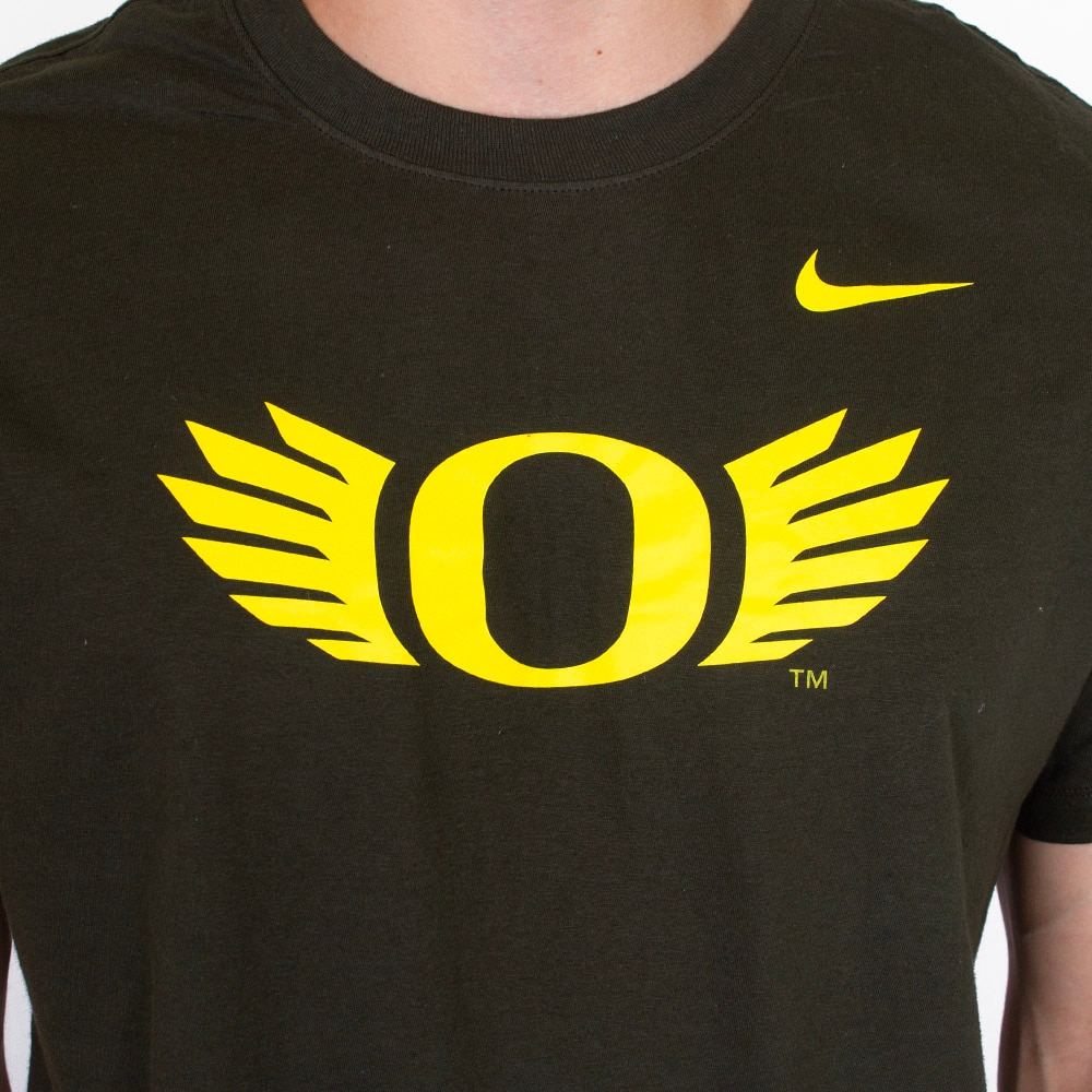 O Wings, Nike, Green, Crew Neck, Men, Sequoia, Basic, O Wings, T-Shirt, 904808